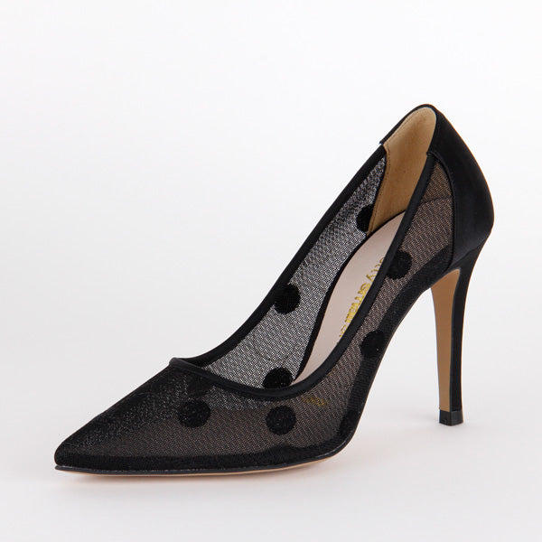 *UK size 1 - COCCIELLA - black, 6cm heels
