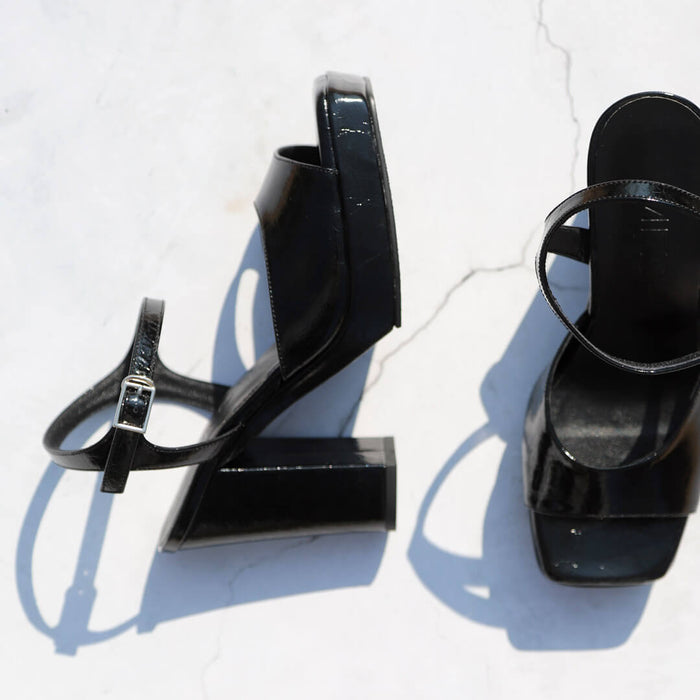 UK size 13 - JANGMI - black, 10/2cm heels