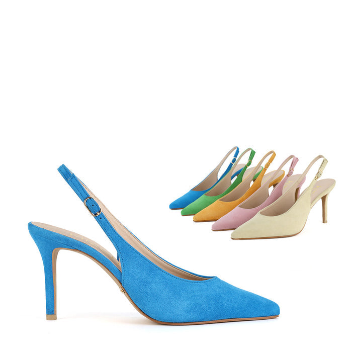 *UK size 2 - GOYA - orange suede, 7cm heels