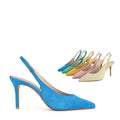 *UK size 2 - GOYA - orange suede, 7cm heels