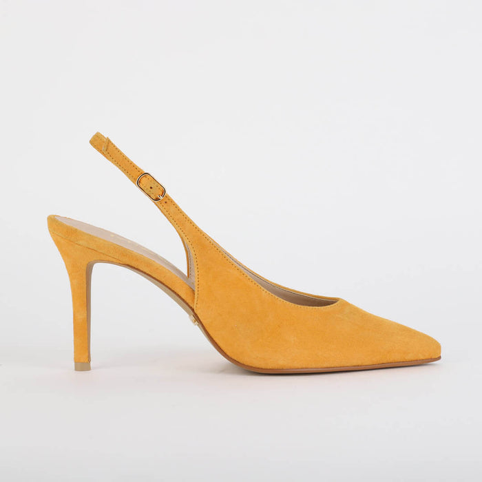 *UK size 2 - GOYA - orange suede, 7cm heels
