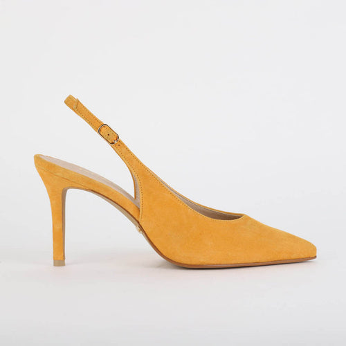 *UK size 2 - GOYA - orange suede, 7cm heels