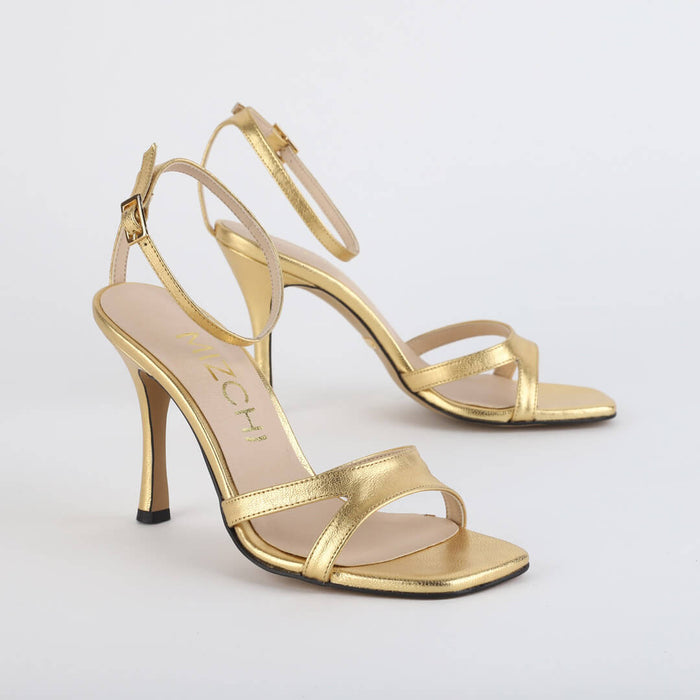 *UK size 2 - VEGAS - gold, 9cm heels