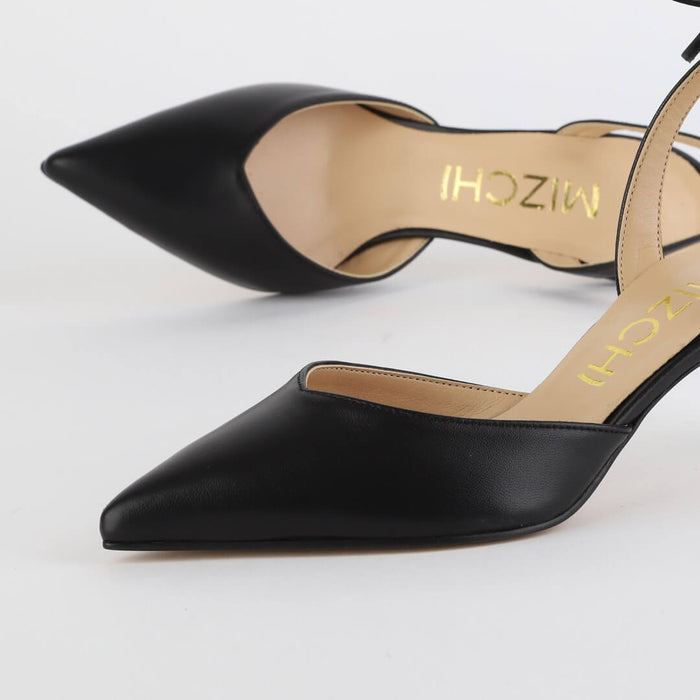 *UK size 2.5 - ARKAY - black leather, 6cm heels