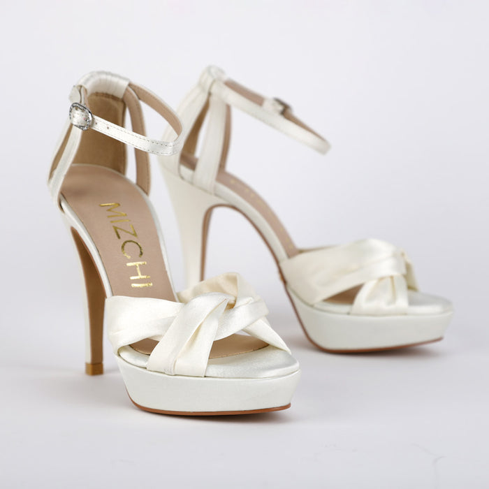 *UK size 2.5 - CEREMONY- ivory, 9/0cm heels