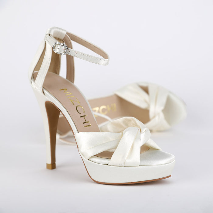 *UK size 2.5 - CEREMONY- ivory, 9/0cm heels