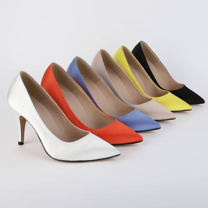 Petite Size Classic Satin Pumps. UK 2.5