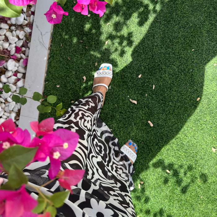 *UK size 2.5 - SELLY SUMMER - white, 1.5cm heels