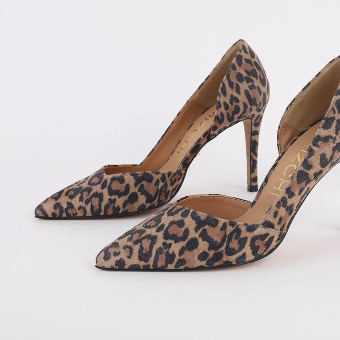 *UK size 3 - MAINZE - leopard suede, 6cm heels