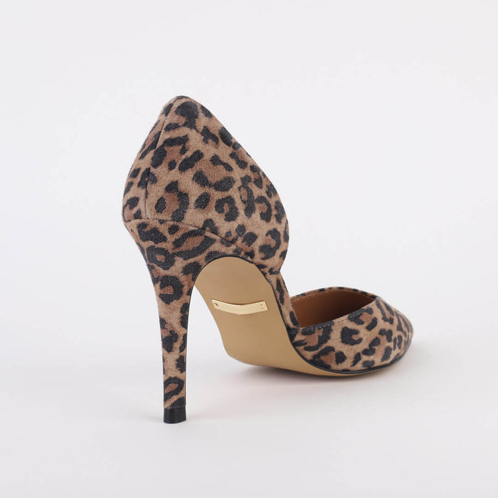 *UK size 3 - MAINZE - leopard suede, 6cm heels