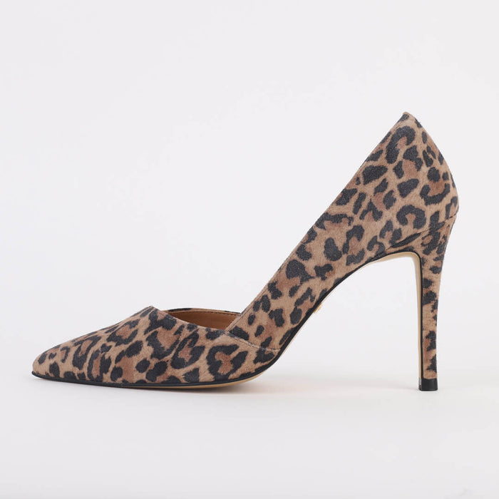 *UK size 3 - MAINZE - leopard suede, 6cm heels