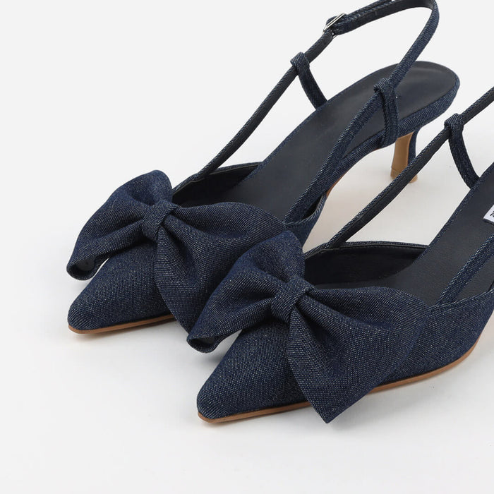 Petite Size UK 2 Denim Slingback