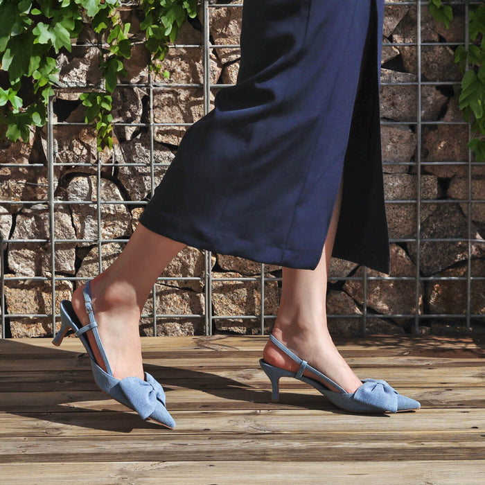 Petite Size UK 3 Denim Slingback