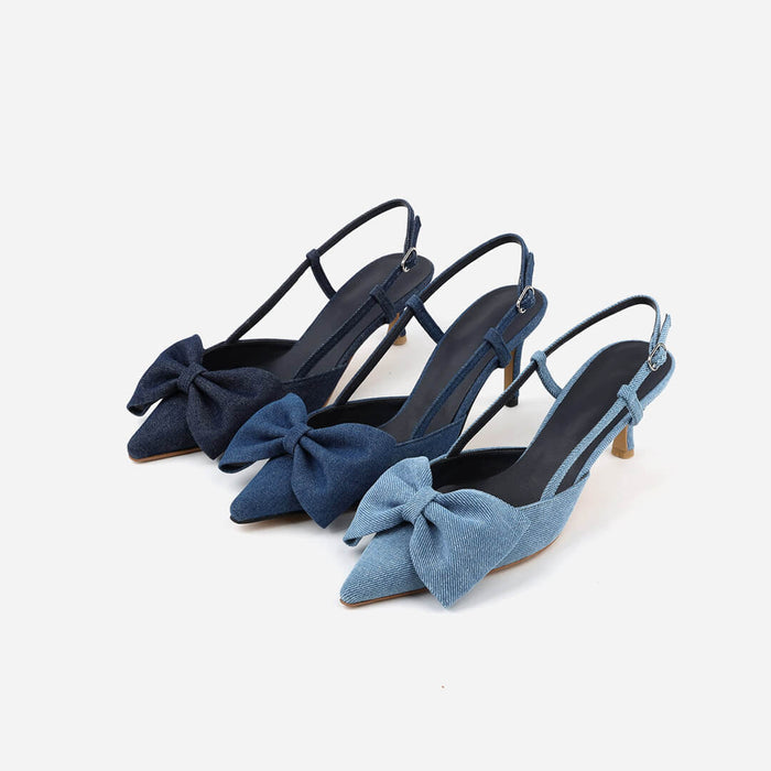 *UK size 3 - MINNESOTA - mid blue denim, 5cm heels