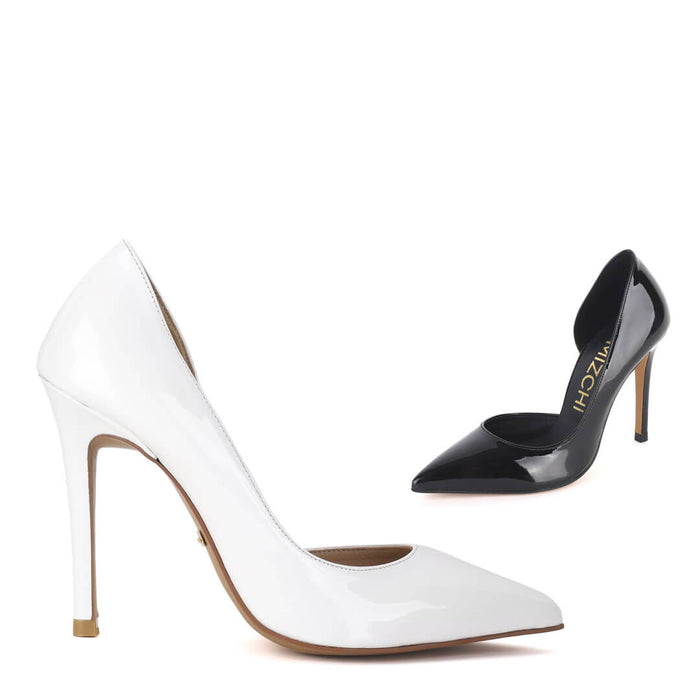*UK size 3 - NEW DEWEY - white, 9cm heels
