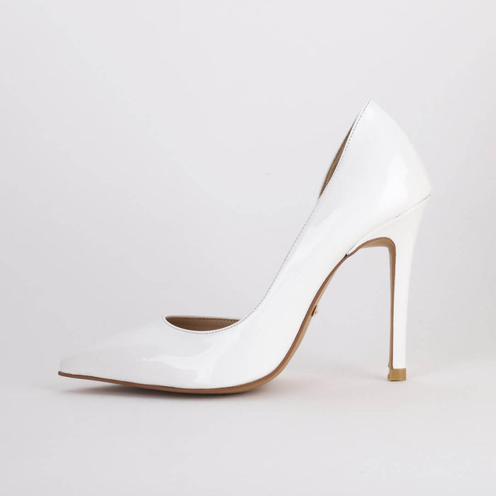 *UK size 3 - NEW DEWEY - white, 9cm heels