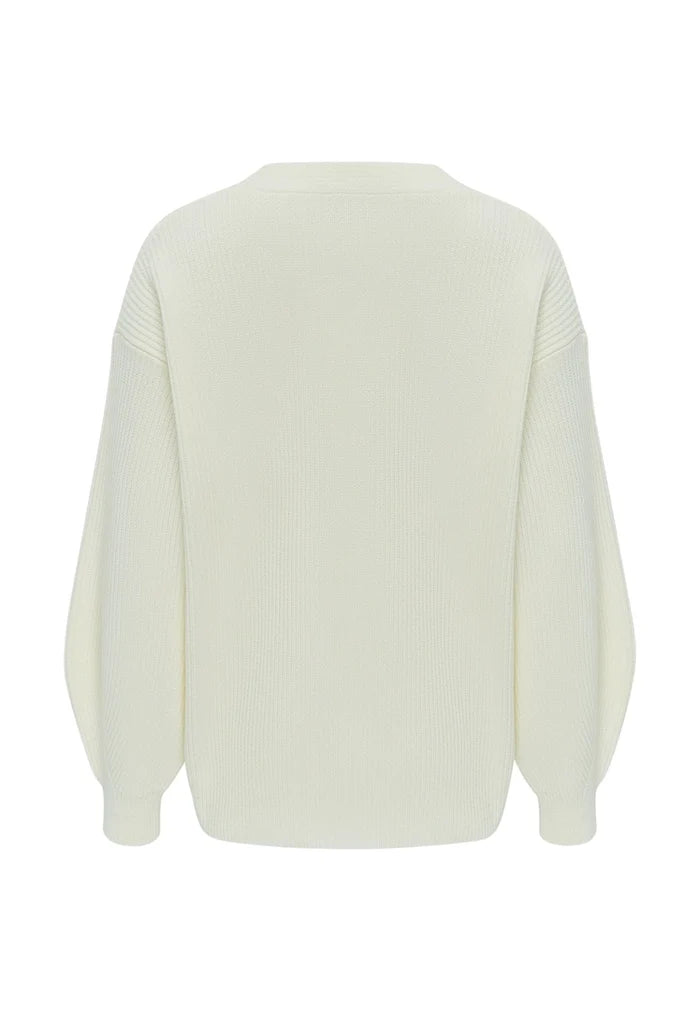 V-neck Cardigan - Ivory