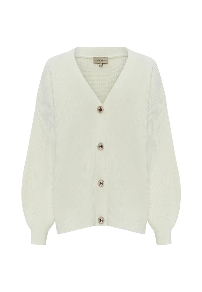 V-neck Cardigan - Ivory