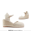 VITTORIA - beige ankle strap espadrilles