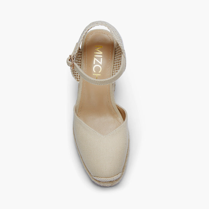 VITTORIA - beige ankle strap espadrilles