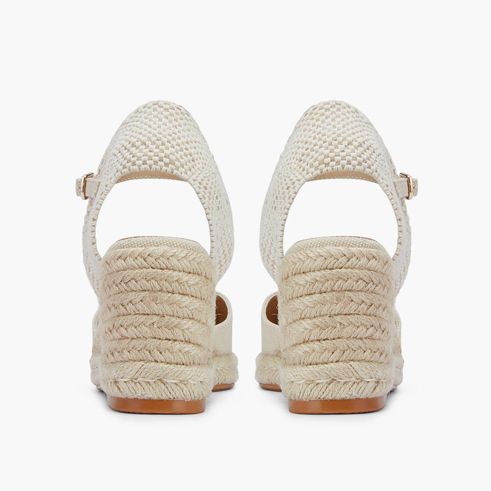 VITTORIA - beige ankle strap espadrilles