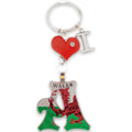 Wales Alphabet Keyring | Personalised Initial Keychain with Welsh Red Dragon & Flag Design | Durable, Stylish & Lightweight Souvenir | Perfect Everyday Accessory & Gift for All Ages