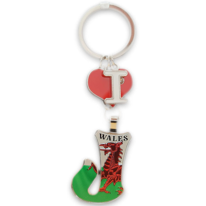 Wales Alphabet Keyring | Personalised Initial Keychain with Welsh Red Dragon & Flag Design | Durable, Stylish & Lightweight Souvenir | Perfect Everyday Accessory & Gift for All Ages