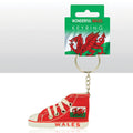 Wales Canvas Boot Keyring 0012