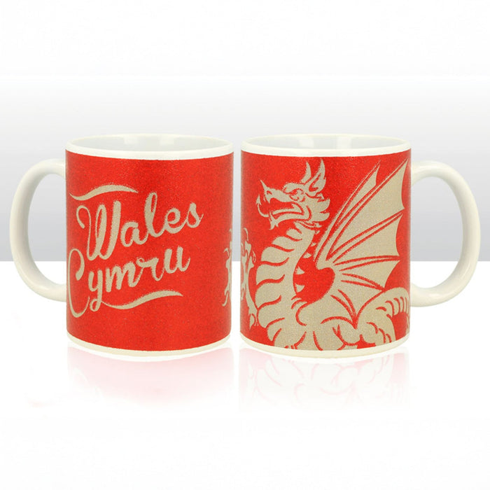 Wales Dragon 11oz Glitter Mug 0012