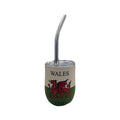 Wales Flag Mini Shot Glass Curve w/Straw