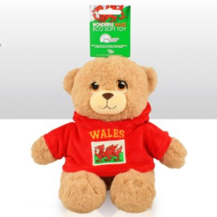 Wales Fleece Hoodie Soft Toy Bear 20cm 006