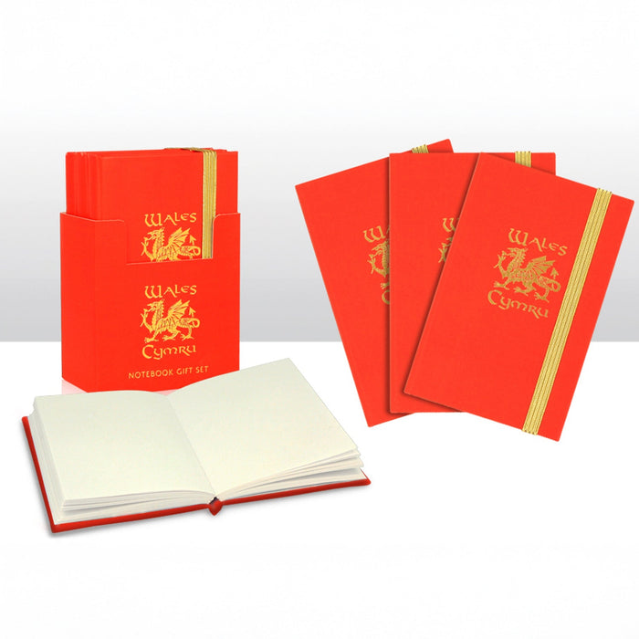 Wales Foil Stamped Notebooks Set of 3 0012