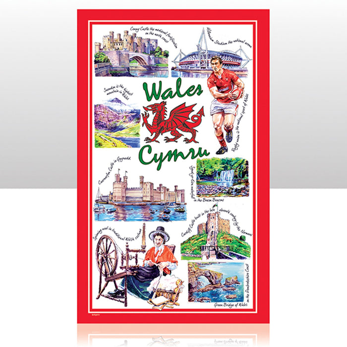 Wales Iconic Tea Towel 0012