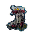 Wales Map Foil Magnet