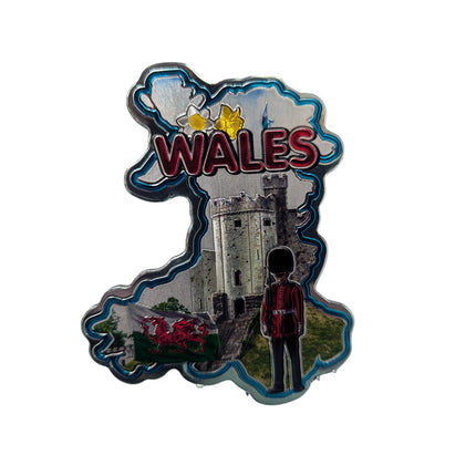 Wales Map Foil Magnet