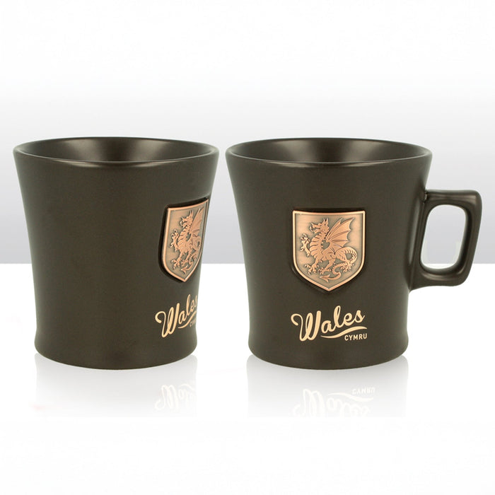 Wales Metal Shield Ceramic Mug 006