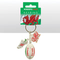 Wales Rugby Ball Charm Keyring 0012