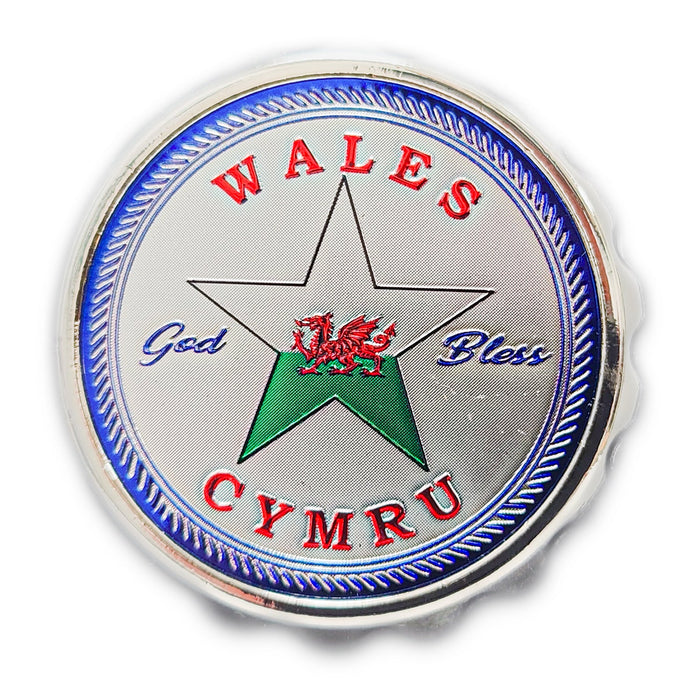 Wales Star Bottle Opener Magnet (Bottle Cap) (MG009)