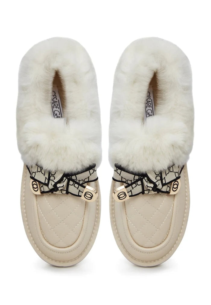 Stay stylish and cozy with these comfortable Off White loafers, perfect for any occasion.