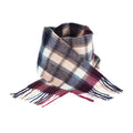 Welsh Woollens 100% Lambswool Scarf Artillery Check Navy
