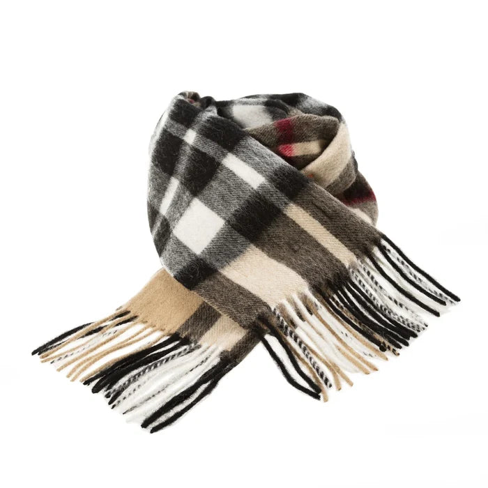 Welsh Woollens 100% Lambswool Scarf Exploded Scotty Thomson Camel