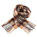 Welsh Woollens 100% Lambswool Scarf Stewart Camel