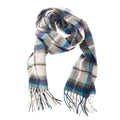 Welsh Woollens 100% Lambswool Scarf Tweed Tartan Dover/Grey Check