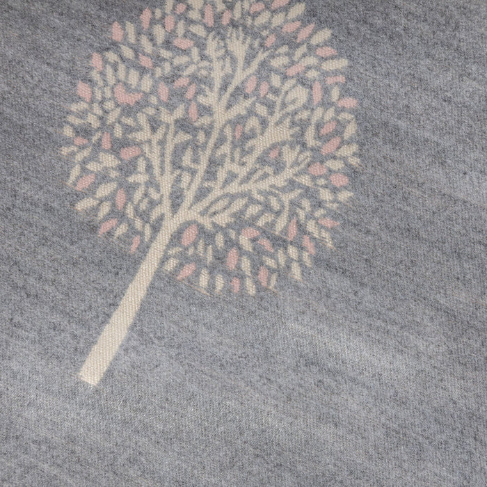 Welsh Woollens Mini Tree Super Soft Stole Grey/Pink