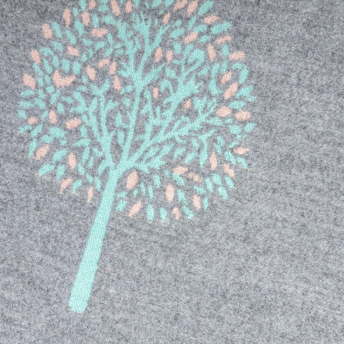 Welsh Woollens Mini Tree Super Soft Stole Pink/Light Grey