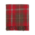 Welsh Woollens Recycled Wool Tartan Blanket Throw - Dark Maple