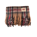 Welsh Woollens Tartan Blanket Scarf Thomson Camel