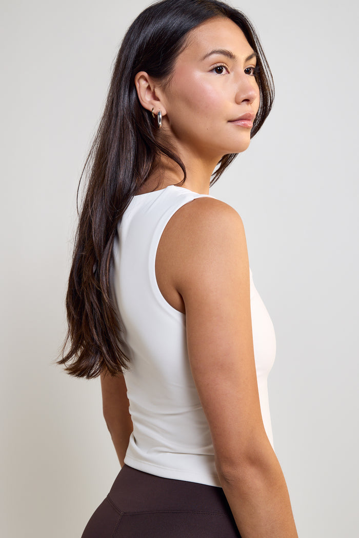 Wide Strap Fitted Tank Top - 9205