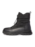 A stylish pair of black winter boots, perfect for cold weather and snowy conditions, designed as waterproof winter footwear.