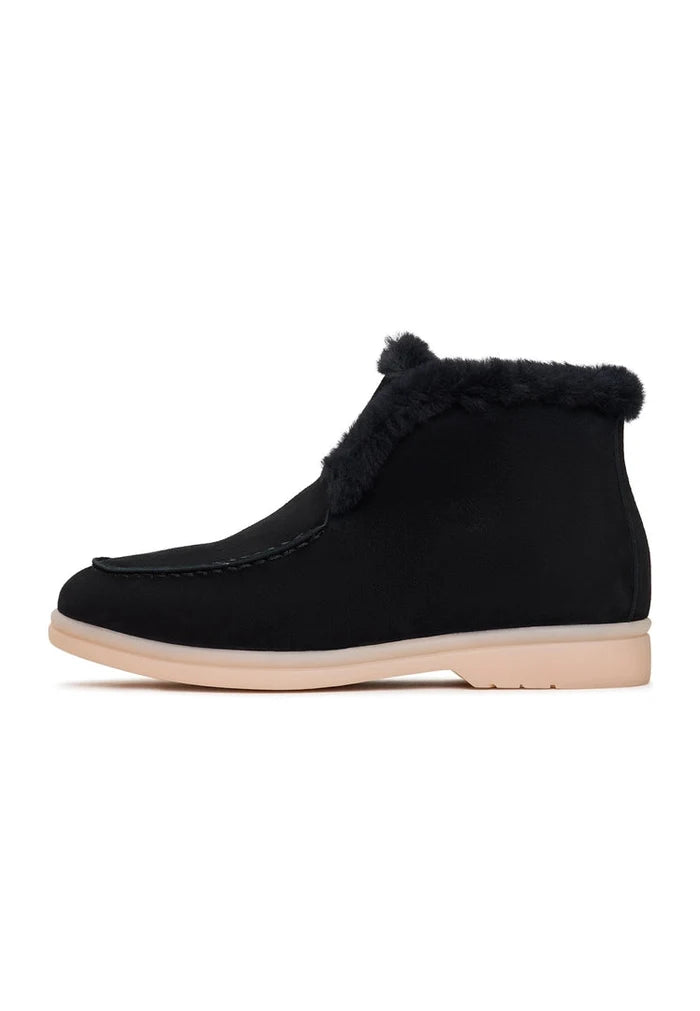 Stylish black Antonia ankle boots, perfect women's winter footwear for the season.